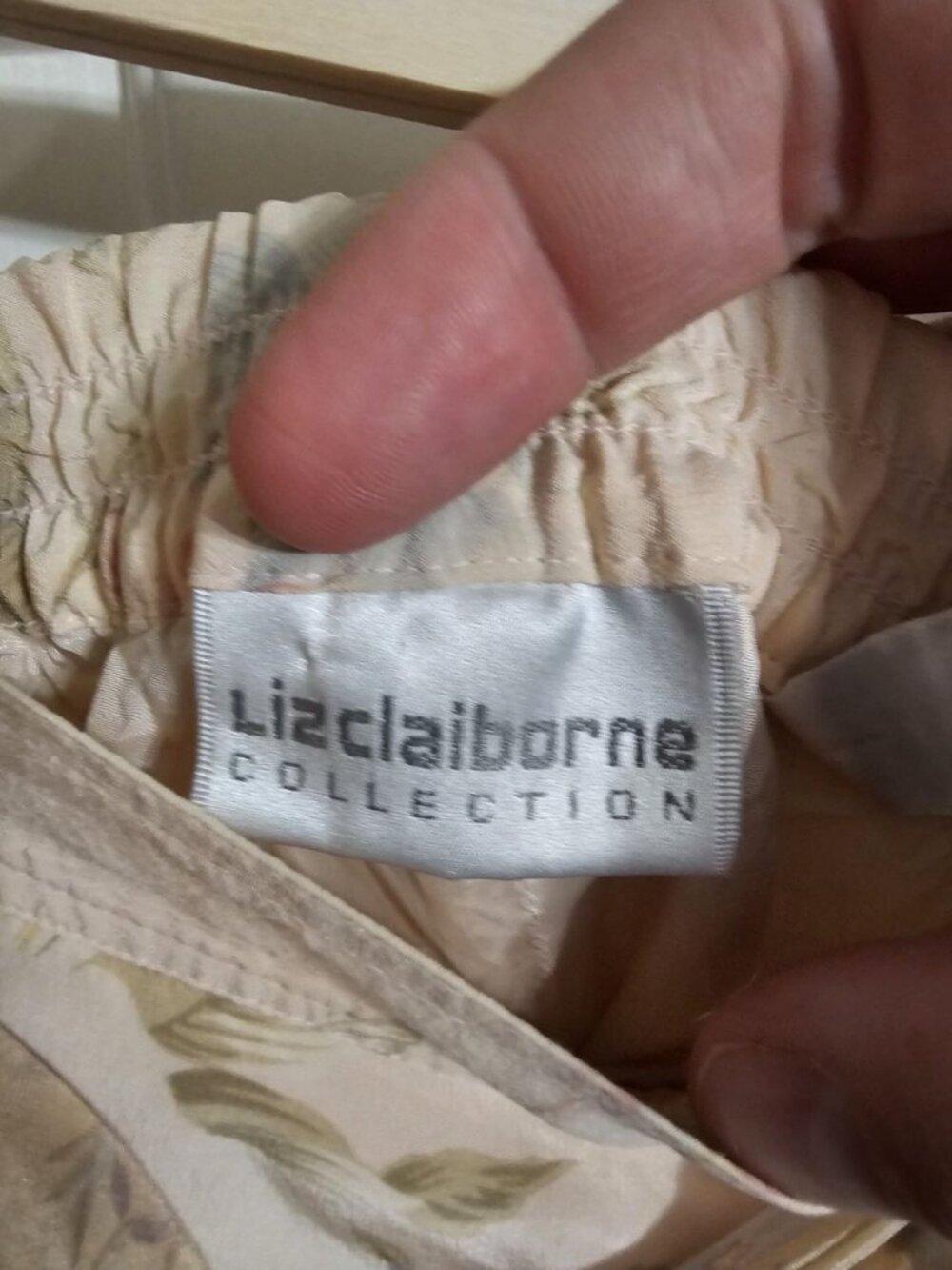 Liz Claiborne Womens 12 Vintage Silk Skirt Pink Floral Midi Pull On Belted Rare - Picture 5 of 7